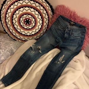 Distressed jeans